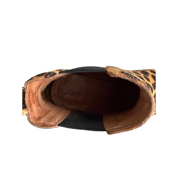 MADEWELL Leopard Print Calf Hair Ankle Boots Size 9.5 - Picture 3 of 9